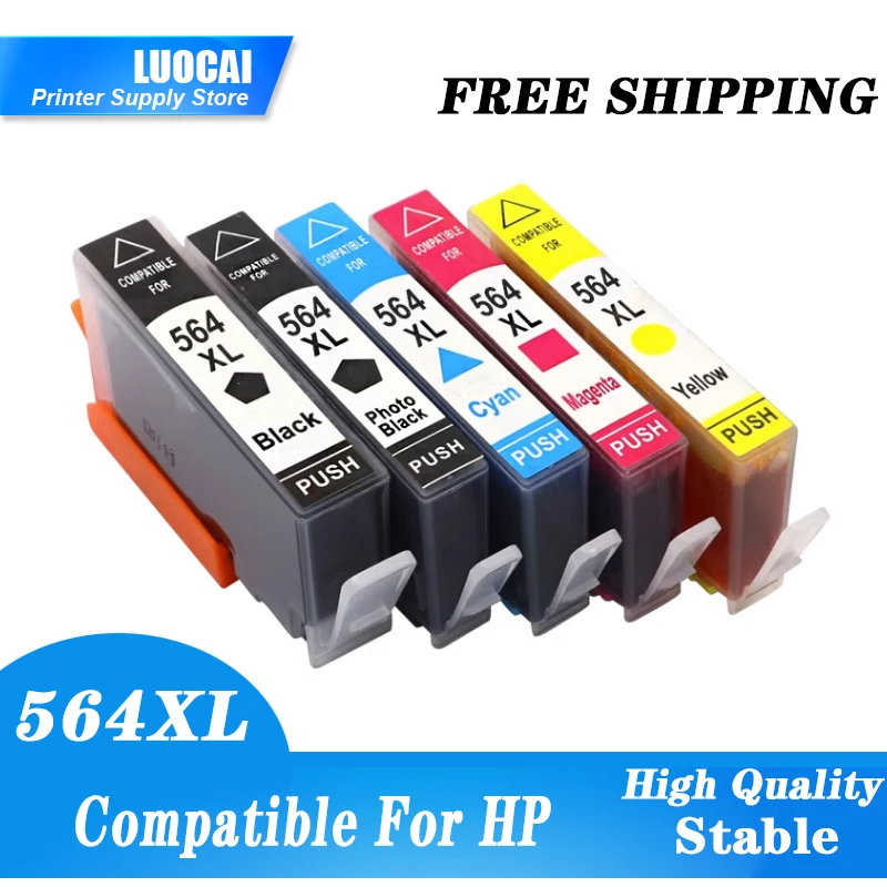 

LuoCai HP564XL Compatible Ink Cartridge for hp 564 xl Photosmart D5445 D5460 D5463 D5468 C5324 C5370 C5373 C309a B109a B110a