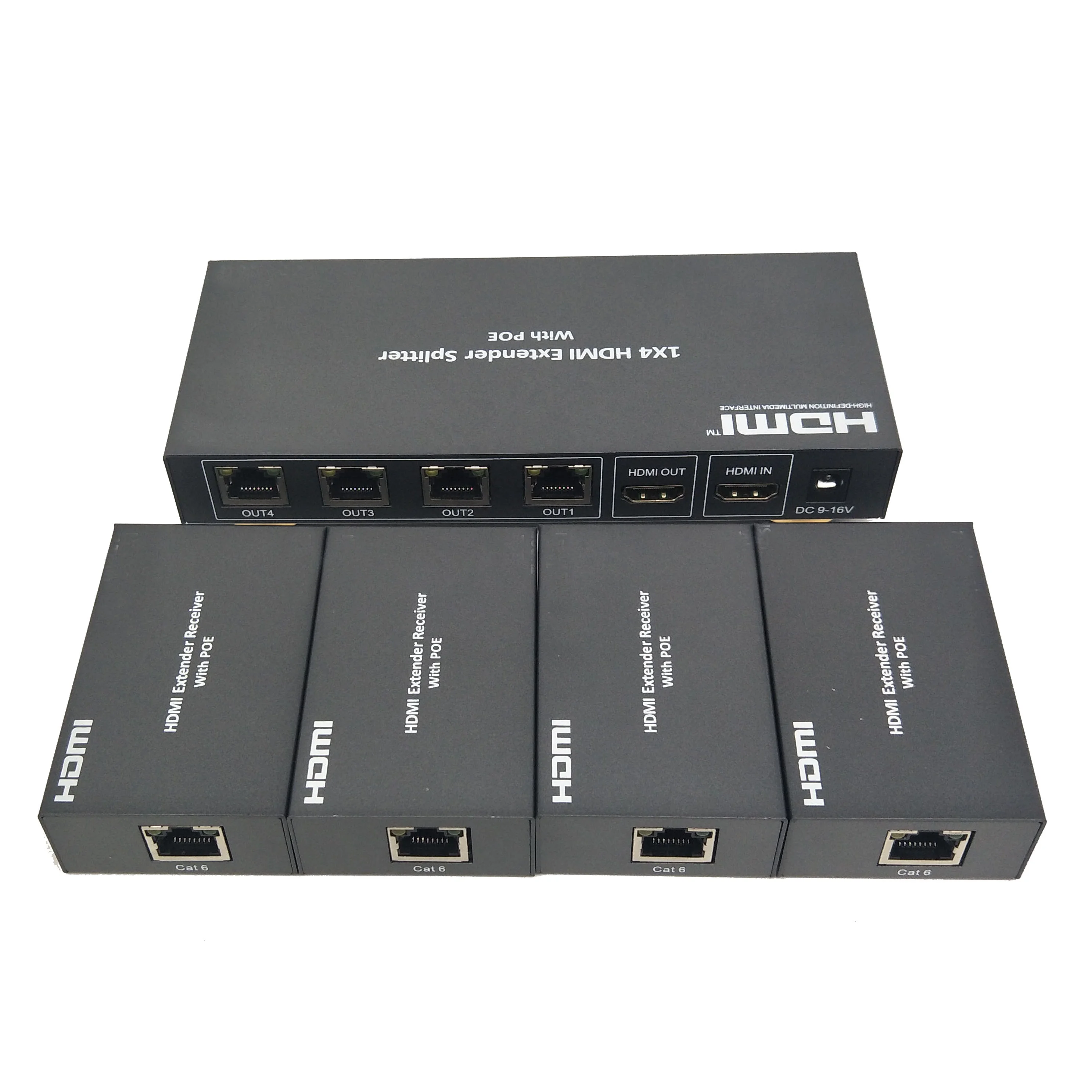 1: 4 разветвитель Ethernet RJ45 через один переключатель Cat 5e/6 до 50 метров Hdmi с поддержкой