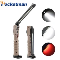 multi functional powerful ledcob work light 7 mode type c charging foldable repairing lamp portable torch with bulid in battery