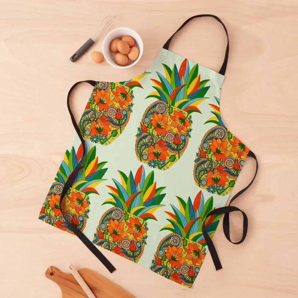 Фартук в стиле фанк с ананасом мужская униформа шеф-повара рождественская
