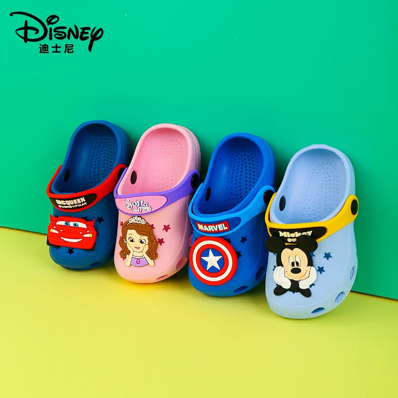 

Сандалии с дырками Disney, летняя нескользящая обувь для принцесс, для детей, пляжная обувь для плавания