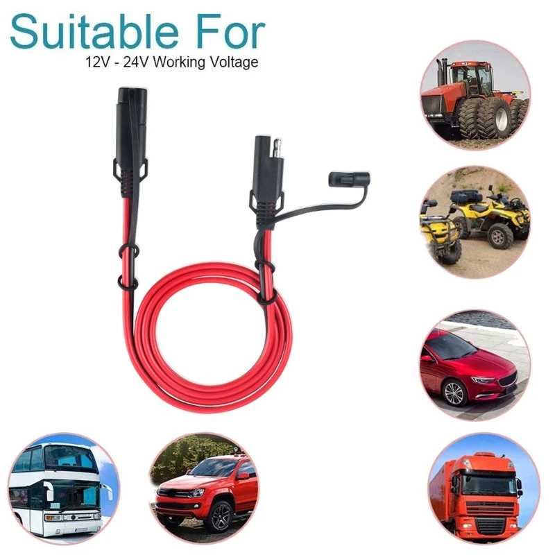 

SAE to SAE Power Automotive Extension Wire Harness SAE Connector Cable Quick Disconnect 1M Connector for Car R2LC