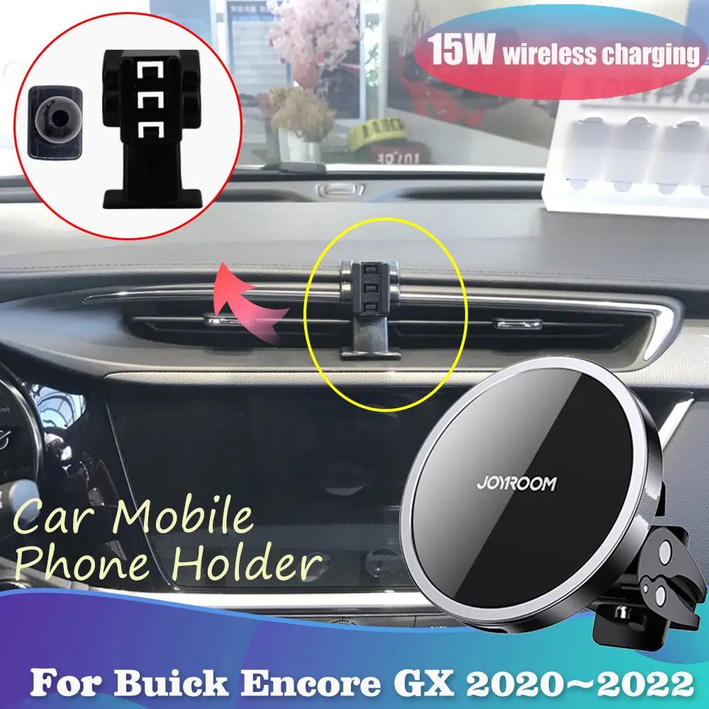 

15W Car Phone Holder for Buick Encore GX 2020 2021 2022 GPS Clip Magnetic Stand Wireles Fast Charging Sticker Accessories iPhone