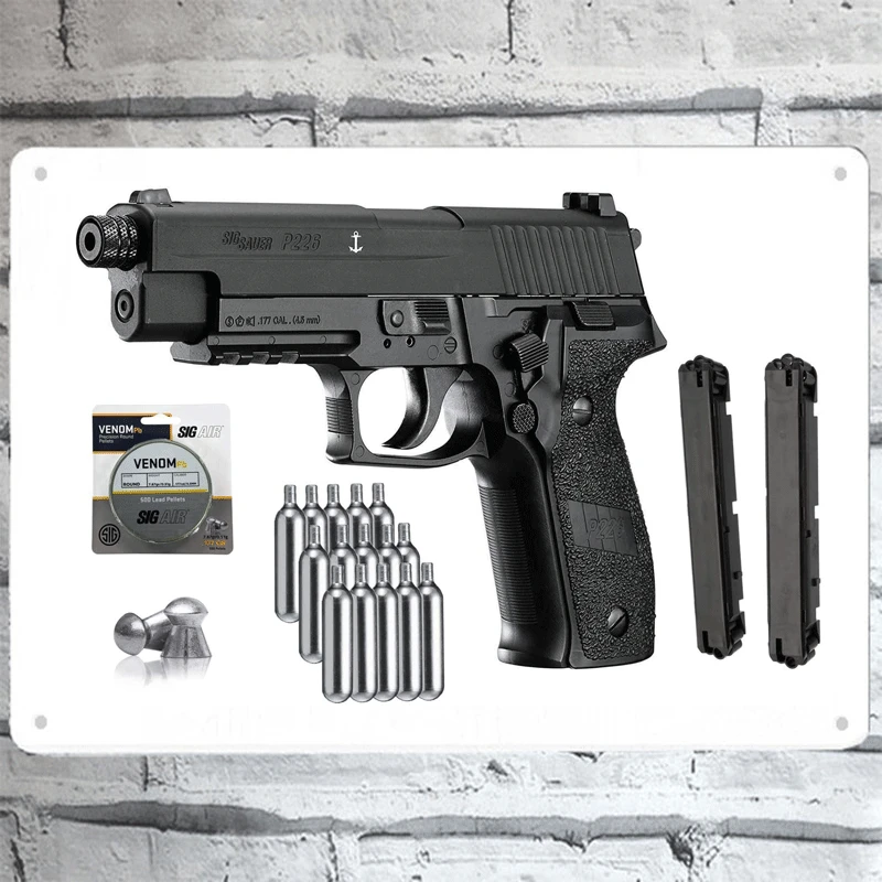 

500 Fps New Full Metal Wg Airsoft M 1911 Gas Co2 Hand Pistol W/ 6mm Bb Bbs(Airsoft ) Metal Wall Sign 8*12inch