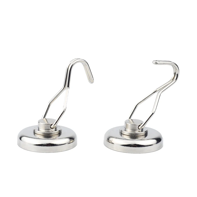 

N52 Strong Magnetic Hook silver Hook Hold Up To 65kg Pounds Diameter 42mm Neodymium Magnets Hook Home Kitchen Workplace etc