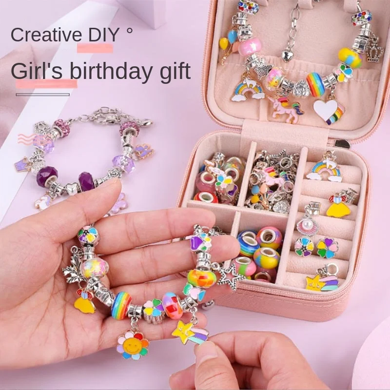

Hot models of children's educational bead bracelet set for 6-12-year-old girl party birthday gift