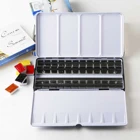 48 Gird пустые акварельные жестяные кастрюли Палетка краска Чехол коробка с 48 шт. половина кастрюль для художника студент начинающих Рисование коробка палитра