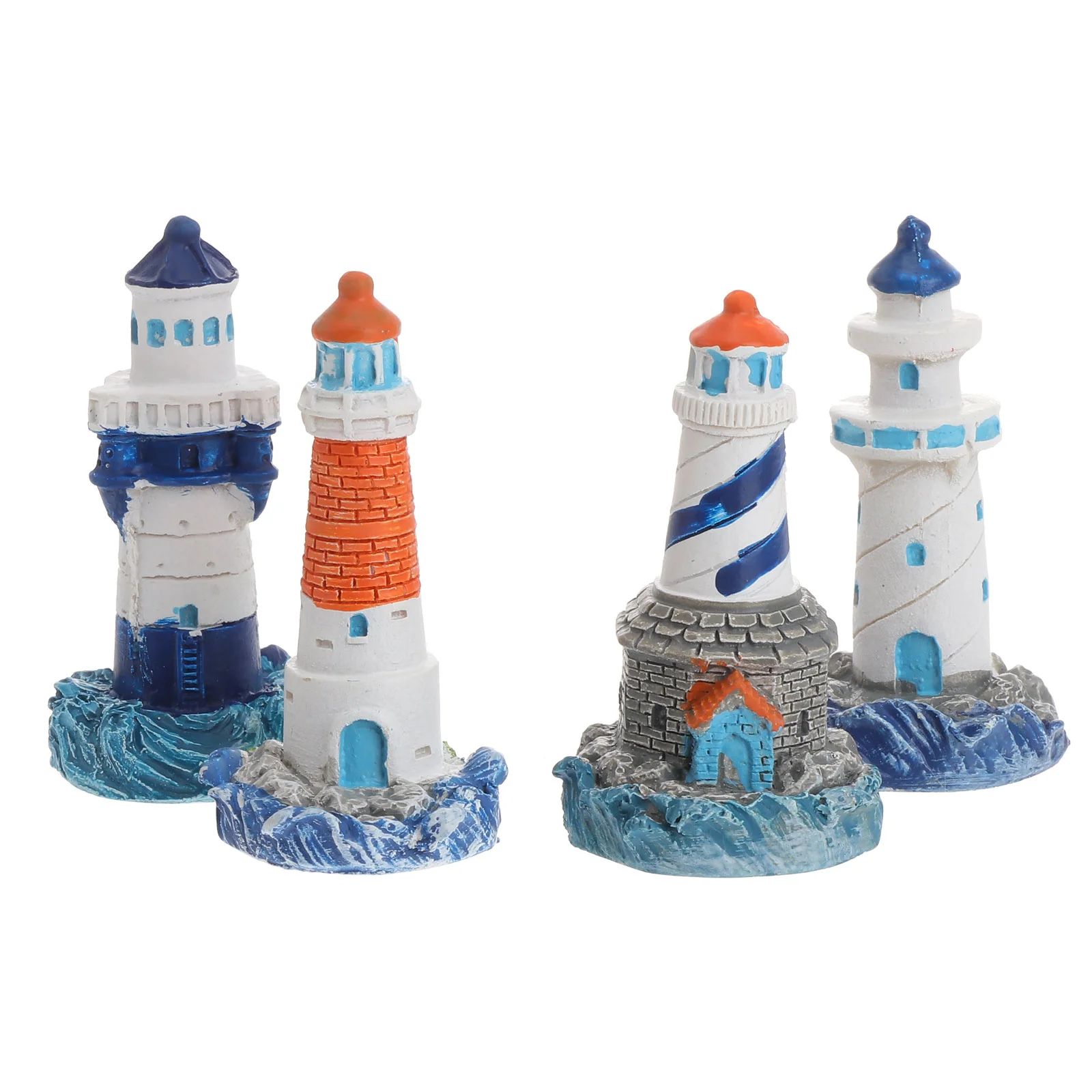 

Lighthouse Mini Decor Miniature Statue Mediterranean Beach Resin Nautical Decorations Ornament Light Ornaments Figurines