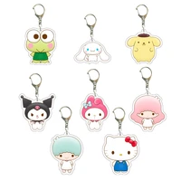anime kuromi hello kitty cinnamoroll kawaii girls keychain cosplay car acrylickey pendant cute doll boy girl toys gifts