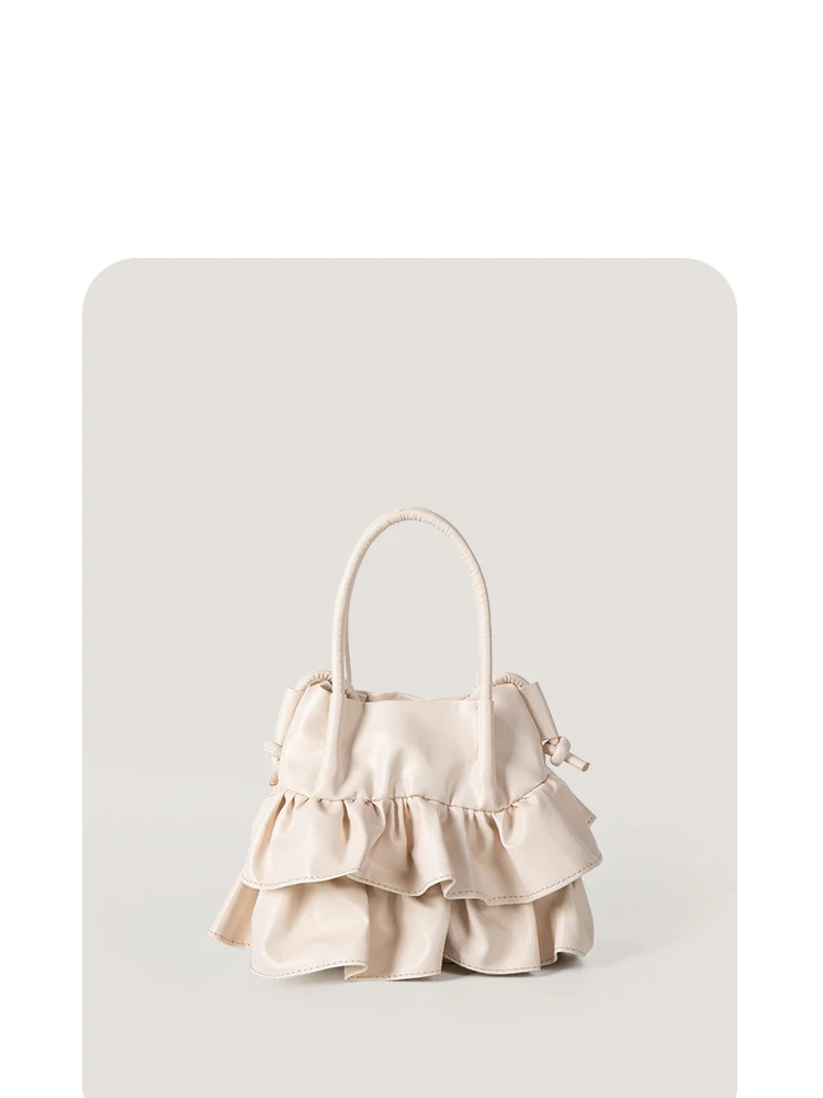 Складные дизайнерские мини сумки через плечо для женщин 2024 весна/лето Y2K оборки