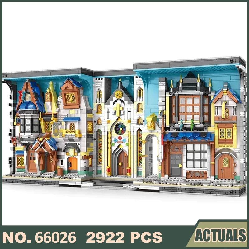 

MOC European Medieval City Book Of Marke Bricks Modular House Architecture Street Views Model Building Block Toys