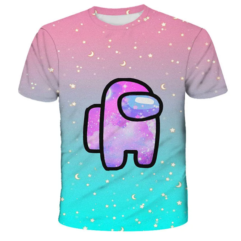 

Среди нас, футболки, повседневные забавные модные детские милые футболки в стиле Харадзюку, футболки с 3D-принтом, забавные Графические футб...