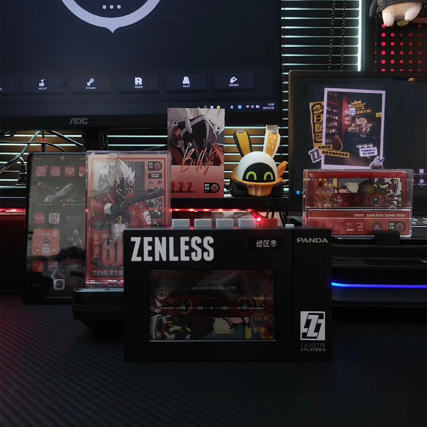Фото Игровой набор Zenless Zone Zero: Музыкальная кассета Билли Детского, альбом OST Cunning Hares, кассеты, косплей-гаджет Walkman, рекордер, автомобильные саундтреки, коробка №3