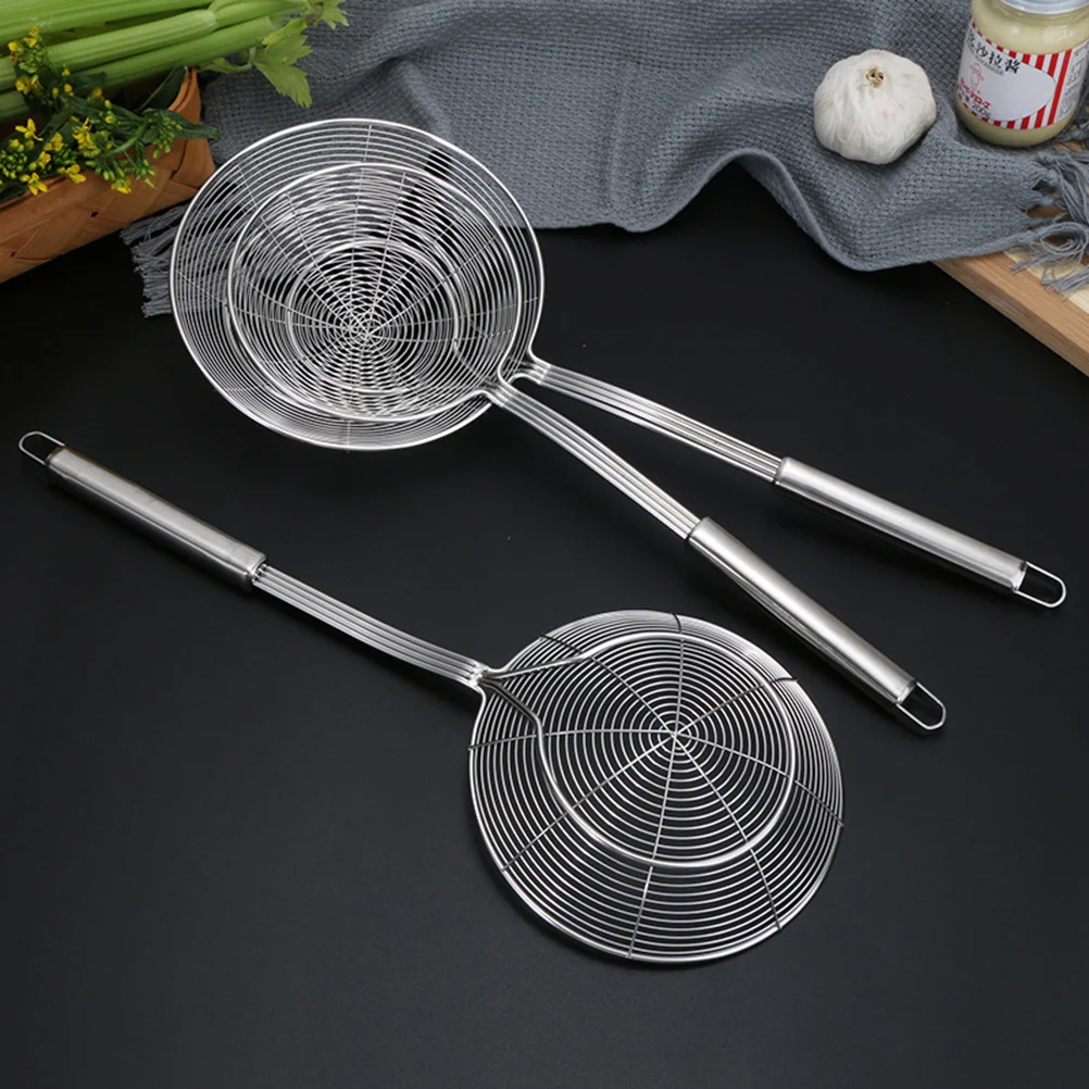 

Large Tea Strainer Frying Oil Strainer Noodles Colander Kitchen Colander Skimmer Ladle Stainless Steel Skimmer