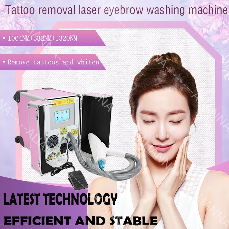 

Hot selling 1064nm 532nm 1320nm ND YAG Laser Beauty Machine Tattoo Removal Eyebrow Pigment Removal Machine