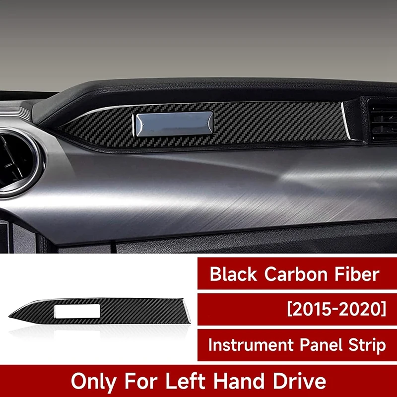 

Наклейки из углеродного волокна для приборной панели, наклейки, отделка для Ford Mustang 2015-2021, аксессуары для интерьера