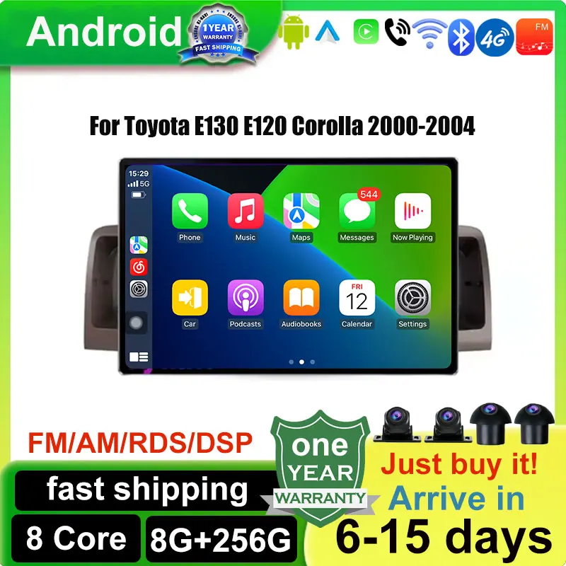 Мультимедийный плеер Android Автомобильный радиоприемник GPS-навигация Bluetooth