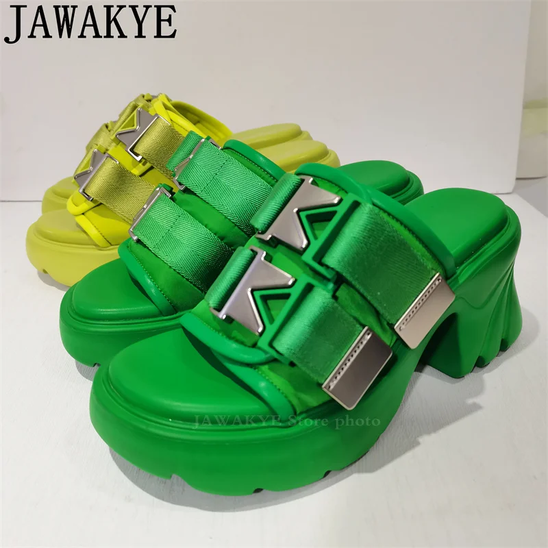 

Мюли женские на платформе, сандалии в римском стиле, на толстой подошве, квадратный каблук, модная повседневная Брендовая обувь, лето, 2022