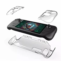 transparent pc hard case for steam deck host split crystal protective cases gamepad cover for steamdeck game console shell