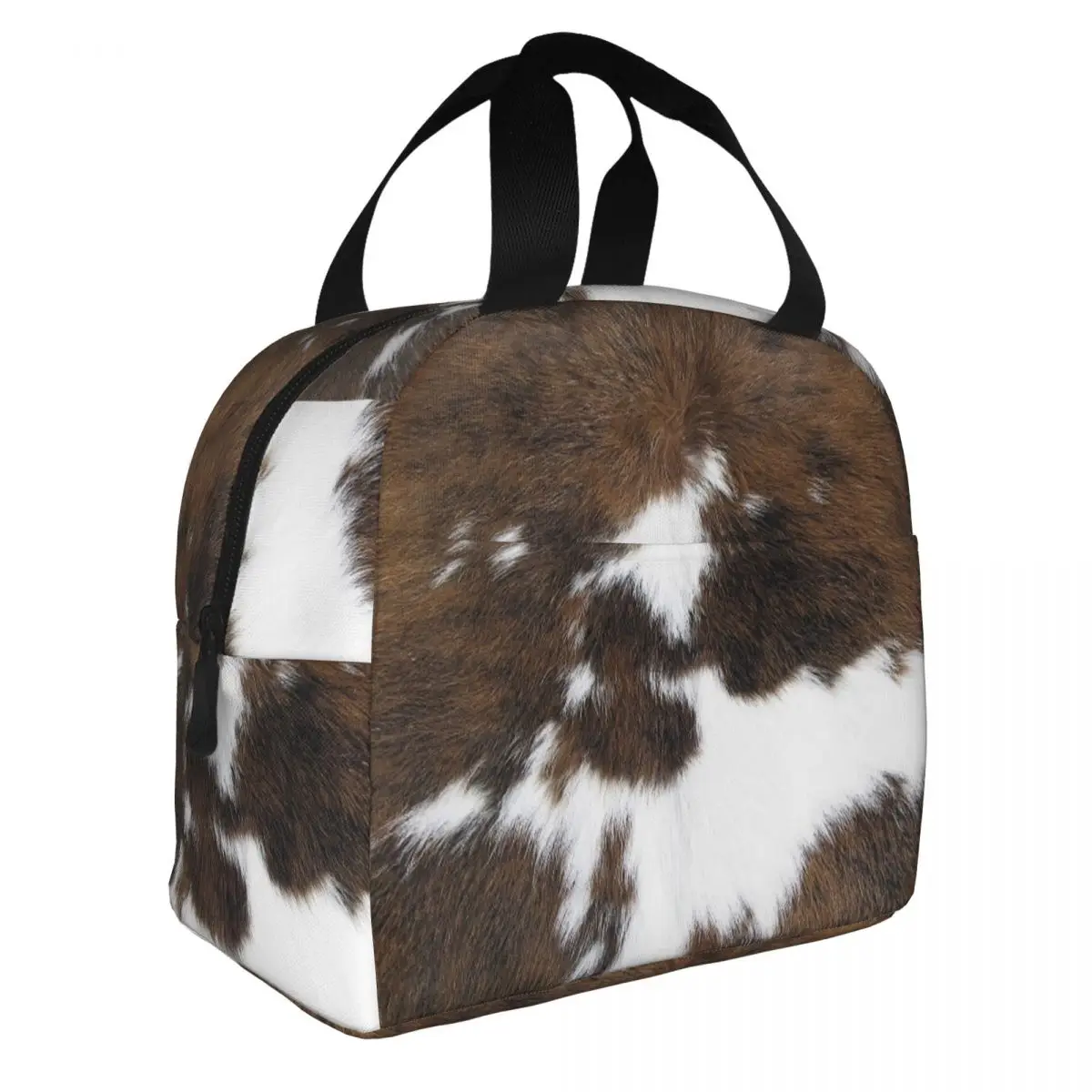 

Simulated Cowhide Texture Insulated Lunch Bags Cooler Bag Lunch Container High Capacity Lunch Box Tote Bento Pouch School Travel