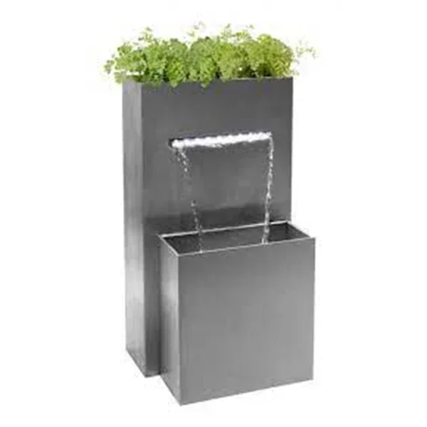 Современный пейзажный дизайн укороченный стальной фонтан-водопад укороченная