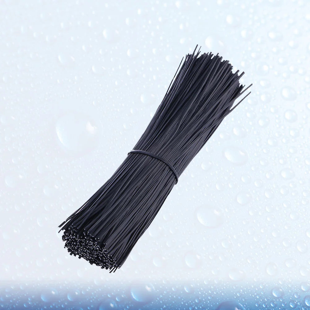 

1000 Pcs 0.45MM Plastic Coated Iron Wire Ties Cable Wrap Organizer Ties for Home Office (Black)
