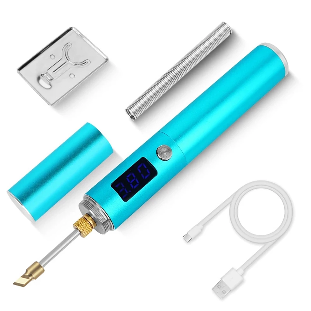 

USB High-Power Fast Heat Wireless Soldering Iron Rechargeable Soldering Iron Temperature with LED Display Tip-K