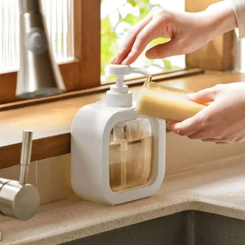 

Large Diameter Bottle Mouth Soap Dispenser Multiple Uses Refillable Lotion Shampoo Sub-bottle Home Liquid Bath Pump Bottle