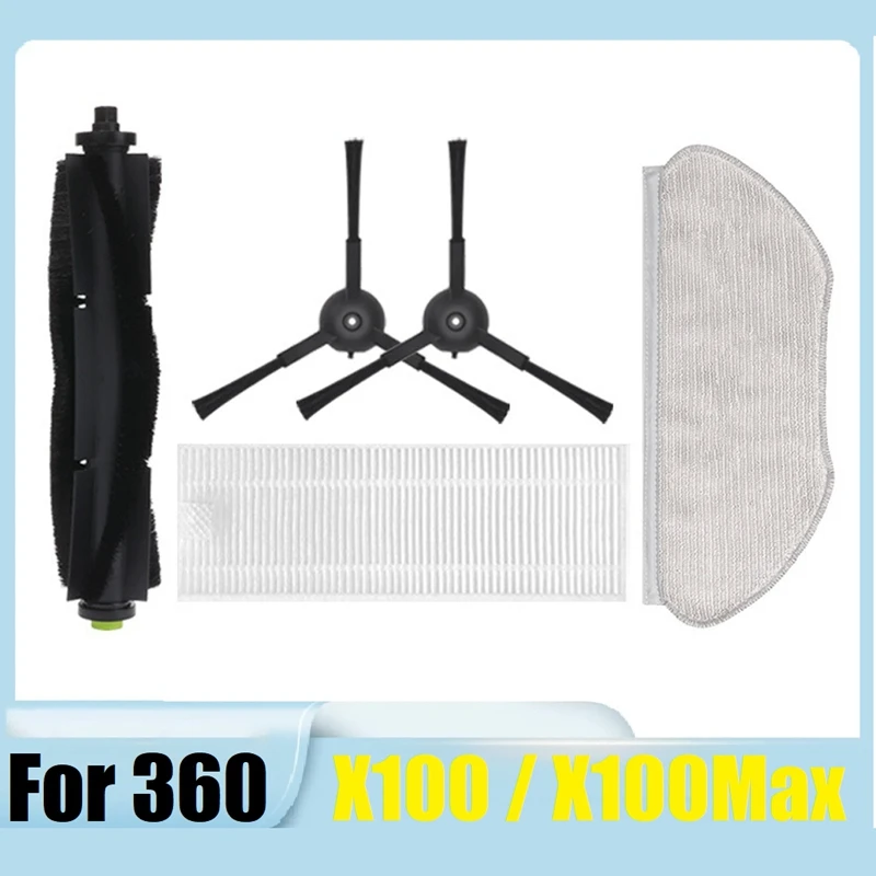 

5 шт., моющаяся основная боковая щетка с HEPA-фильтром