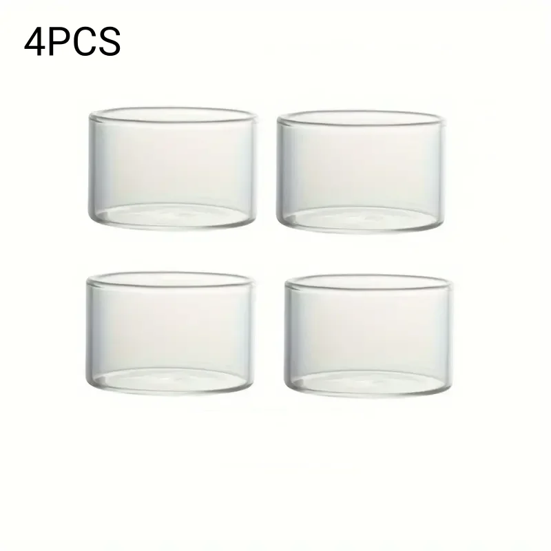 

2/4PCS Round Glass Dessert Cups Set 190ML/6.4oz Pudding Cups for Ice Cream Yogurt Salad BPA-Free Oven & Microwave Save