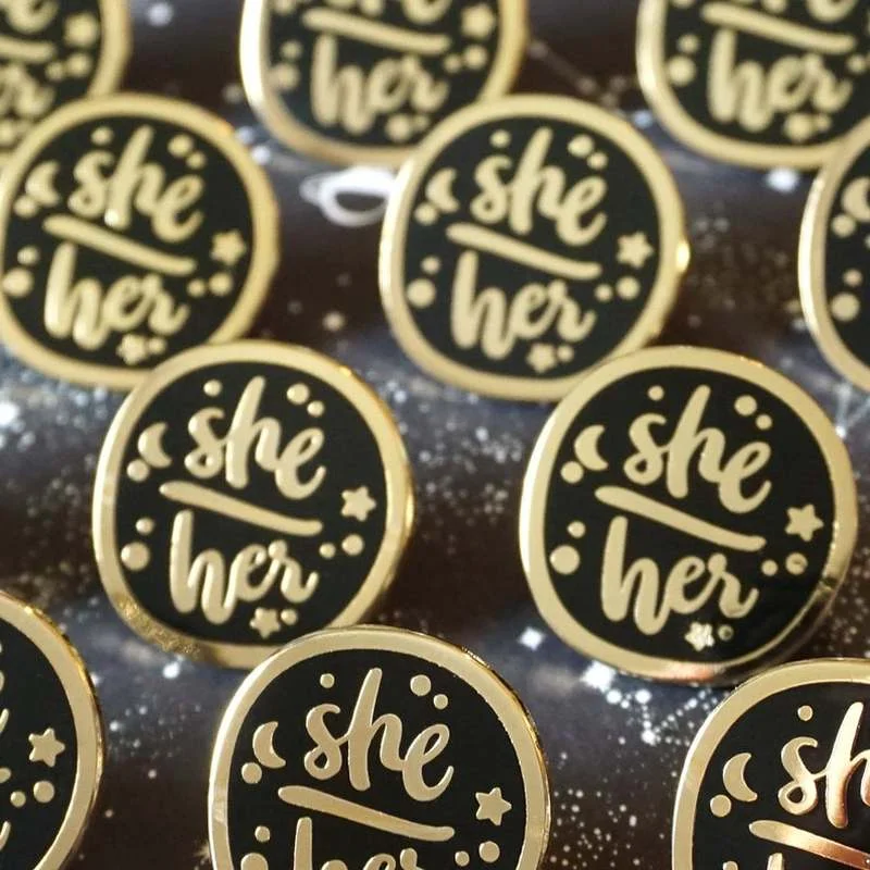 Эмалированная брошь She/Her - Starry с инкрустацией | Украшения и аксессуары
