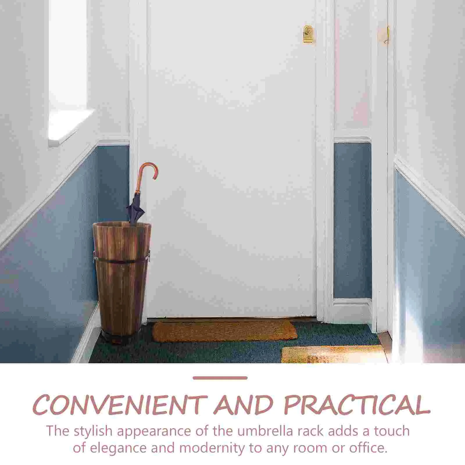 Деревянная стойка для ведра зонта мусорный бак плетеные стеллажи хранения