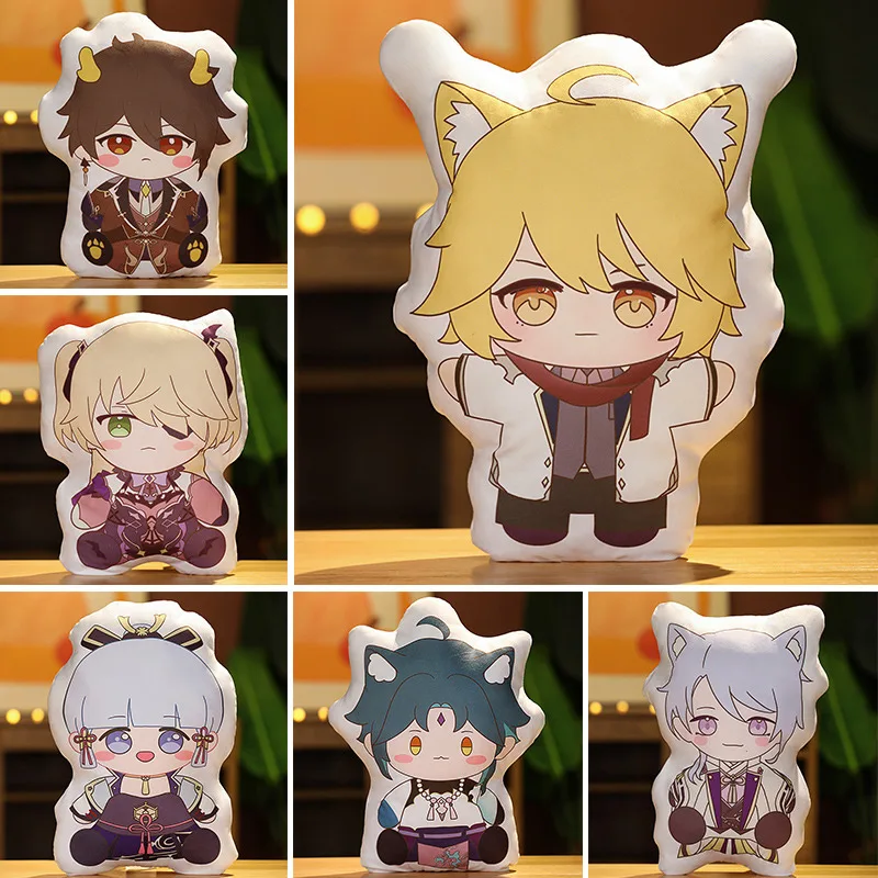 

45cm Anime Game Genshin Impact Xiao Zhongli Keli Plush Pillow Doll Throw Pillow Birthday Xmas Gifts for Kids Girls Gift Decor
