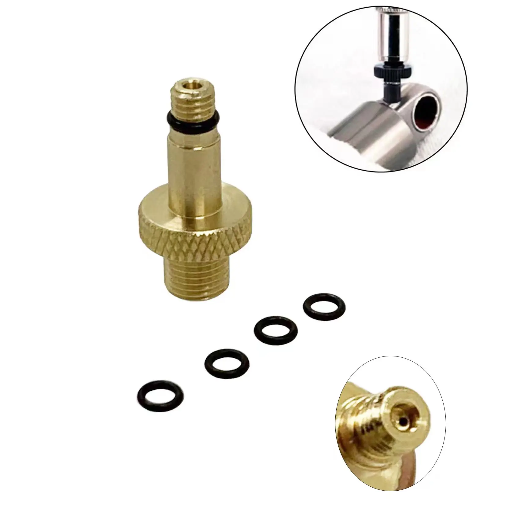 Насос воздушный задний велосипедный с дополнительными уплотнительными кольцами