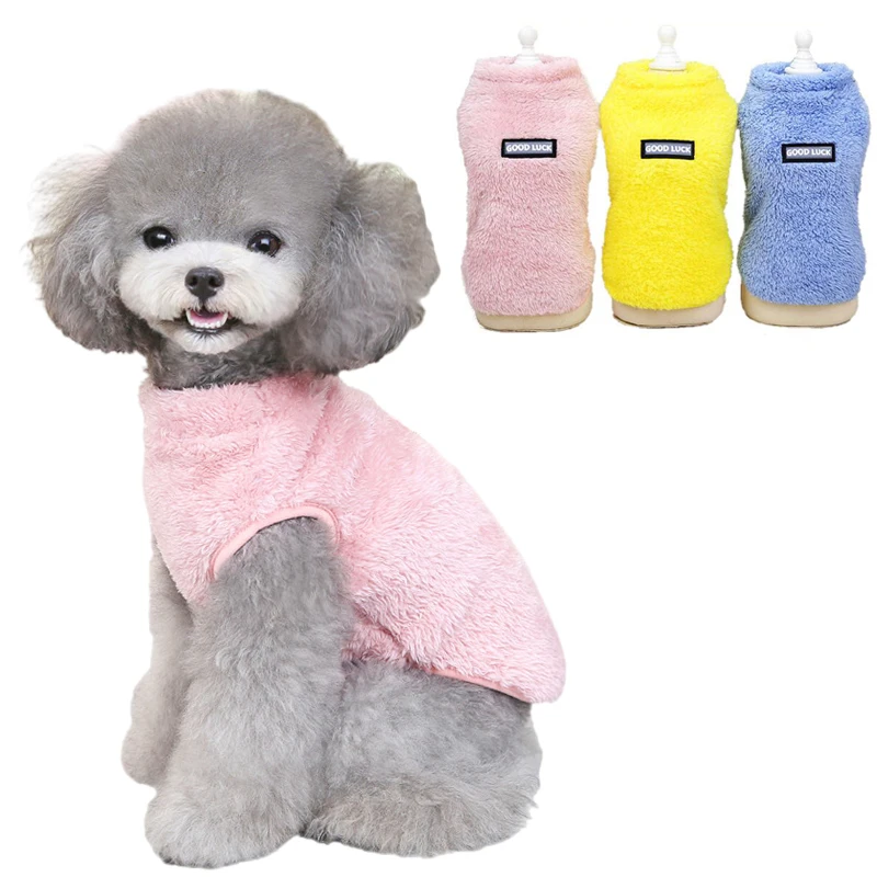 

Winter Dog Soft Fleece Clothes Puppy Warm Coat for Small Medium Dogs Kitten Vest Hairless Cats Chihuahua French Bulldog Costumes