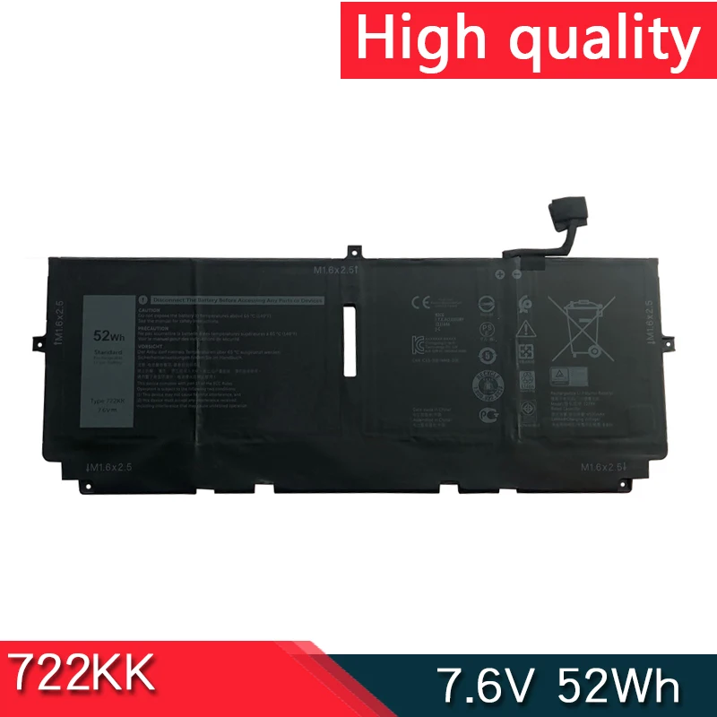 НОВЫЙ аккумулятор для ноутбука 722KK 7 6 В 52 Втч DELL XPS 13 9300 9310 9380 серии P117G P117G001 P117G002 2XXFW