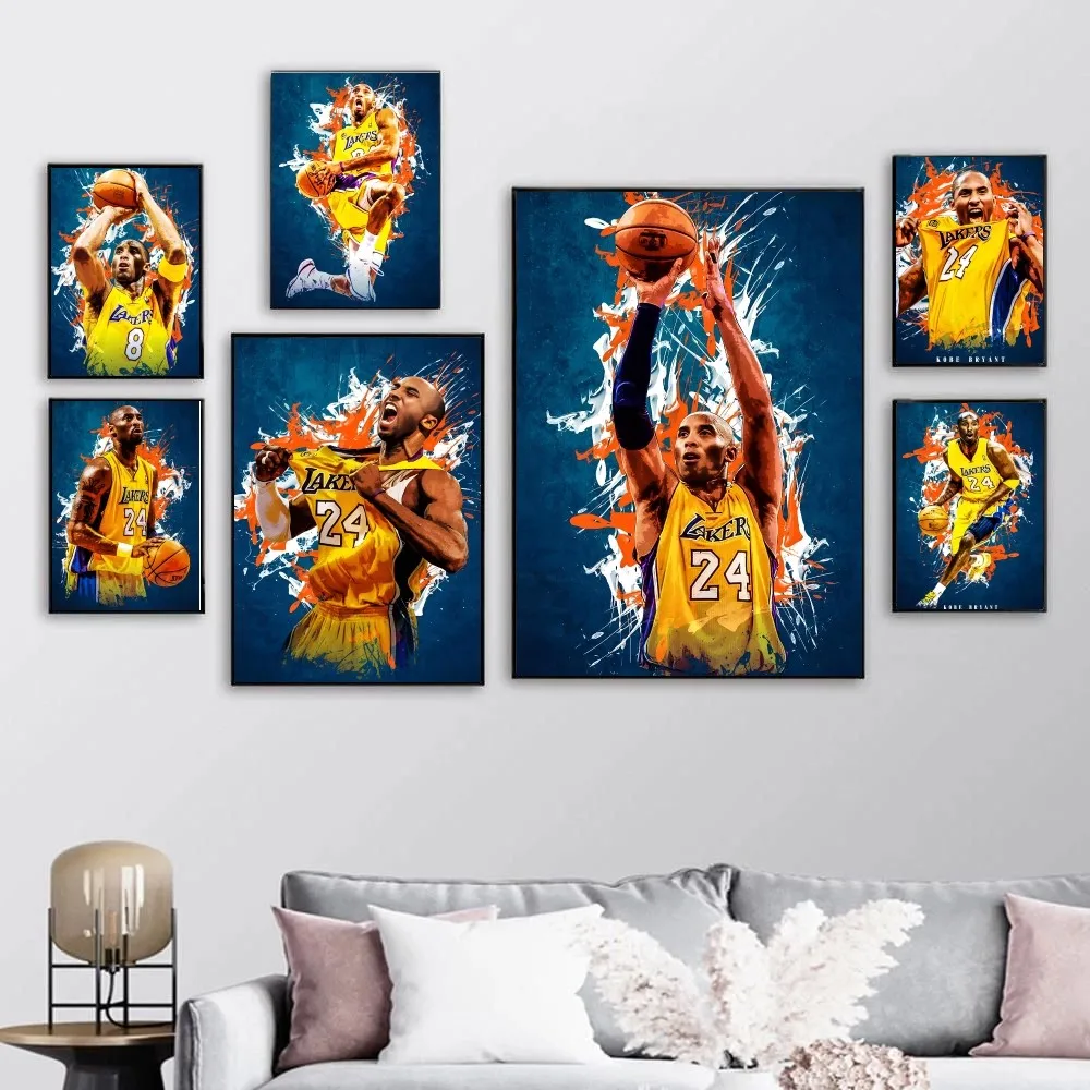 1 шт. K-Kobe баскетбольная суперзвезда B-Брайант плакат самоклеящаяся Искусство