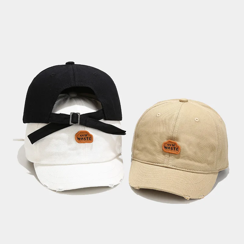 

Duck Tongue Men's Fashion Cap Caps for Men Short Edge Broken Hole Retro Soft Top Hip-hop Literature and Art Sports and Leisure