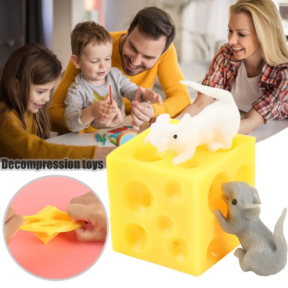 

Mouse And Cheese Toy Sloth Hide And Seek Stress Relief Toy 2 Squishable Figures And Cheese Block Stressbusting Fidget Toys