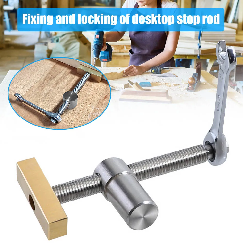 

New Hot Woodworking Desktop Clip Brass Fast Fixed Clip Quick Fixture Clamping Tool Kit For 20MM Hole Joinery Woodworking Benches