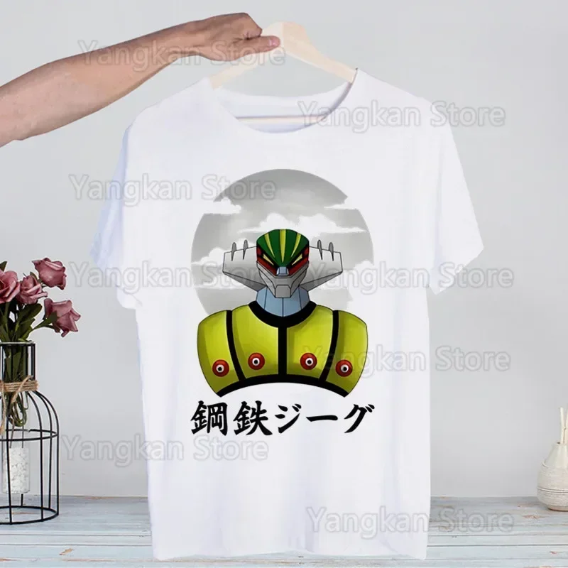 Фото Kotetsu Jeeg Robot аниме футболки Harajaku мужская одежда летняя Mechas 02 стальной Jeeg робот уличная повседневная футболка №5