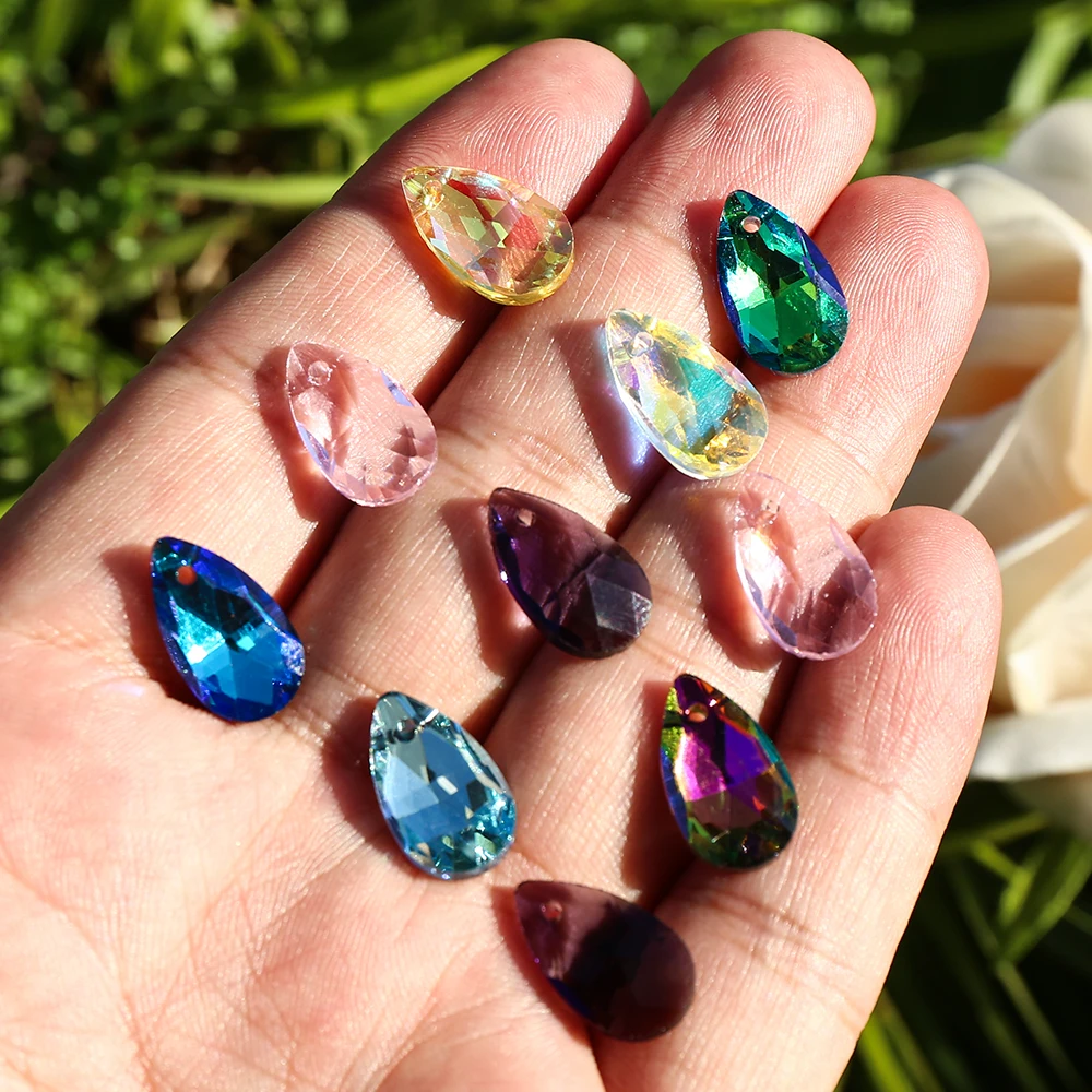 20 шт. 16/22 мм каплевидные хрустальные стеклянные бусины ослепительные прозрачные