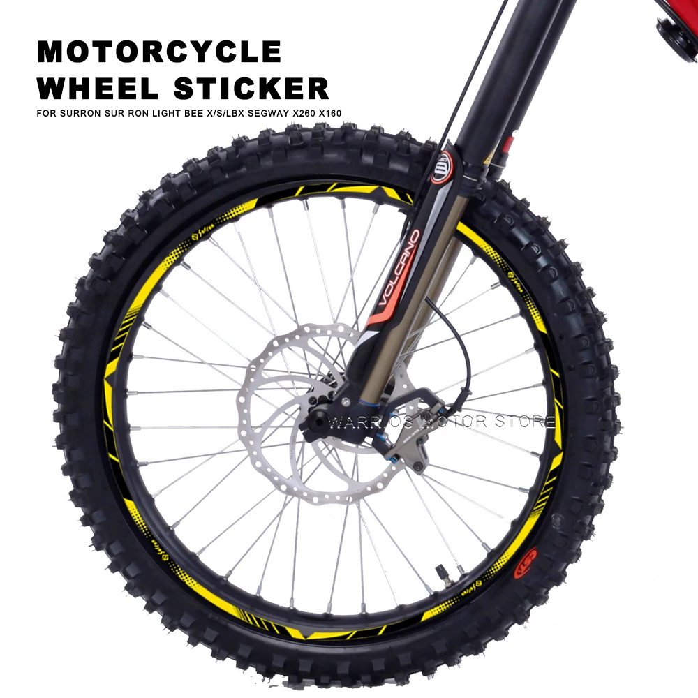 Наклейка на колесо для мотоцикла полосатая наклейка водонепроницаемая лента Surron