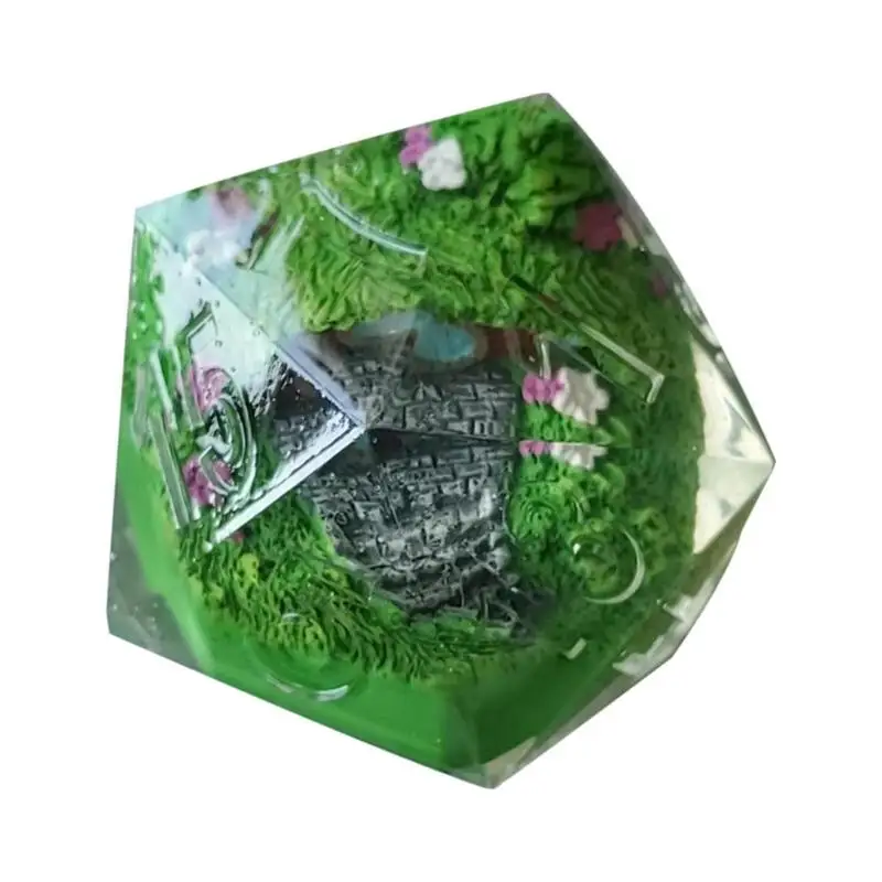 

Resin Dice Semi-clear Polyhedral Hobbit Dice D Game Dice Fit RPG Role Playing Games Board Games Table Ornaments Gifts For Gamers