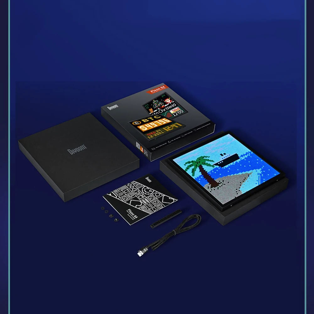 Цифровая фоторамка Divoom Pixoo-64 с 64*64 пикселей, светодиодная ...