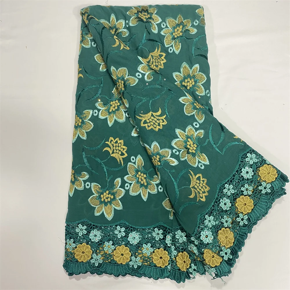 

Swiss Cotton Lace Fabric African Cotton Voile 2023 5 Yards Nigerian Cotton Lace Fabric High Quality For Diy Sew Party Wedding