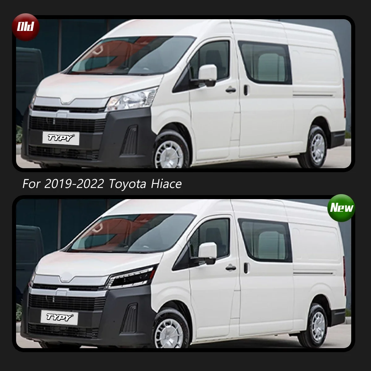 Автомобильные фары TYPY для Toyota Hiace 2019-2022 светодиодный автомобильные лампы дневные