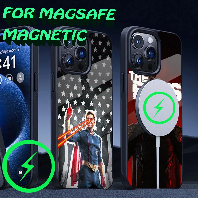 Чехол для телефона H-Homelander T-The B-Boys iPhone 16 15 14 13 12 11 Plus Pro Max Mini Magsafe магнитная