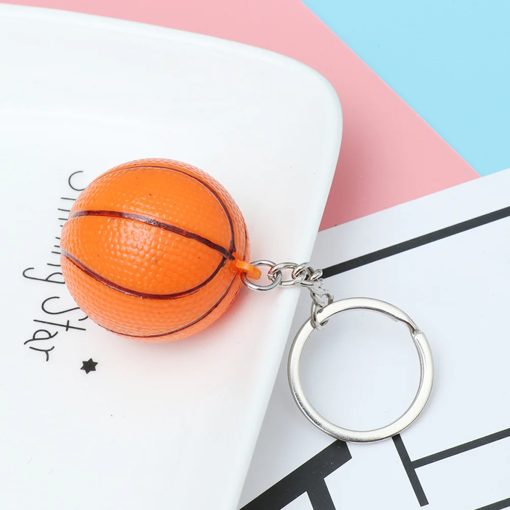 

10 Pcs Mini Basketball Keychain Creative Keyrings Souvenir Pendant for Players Athletes Boys Teammates(Orange)