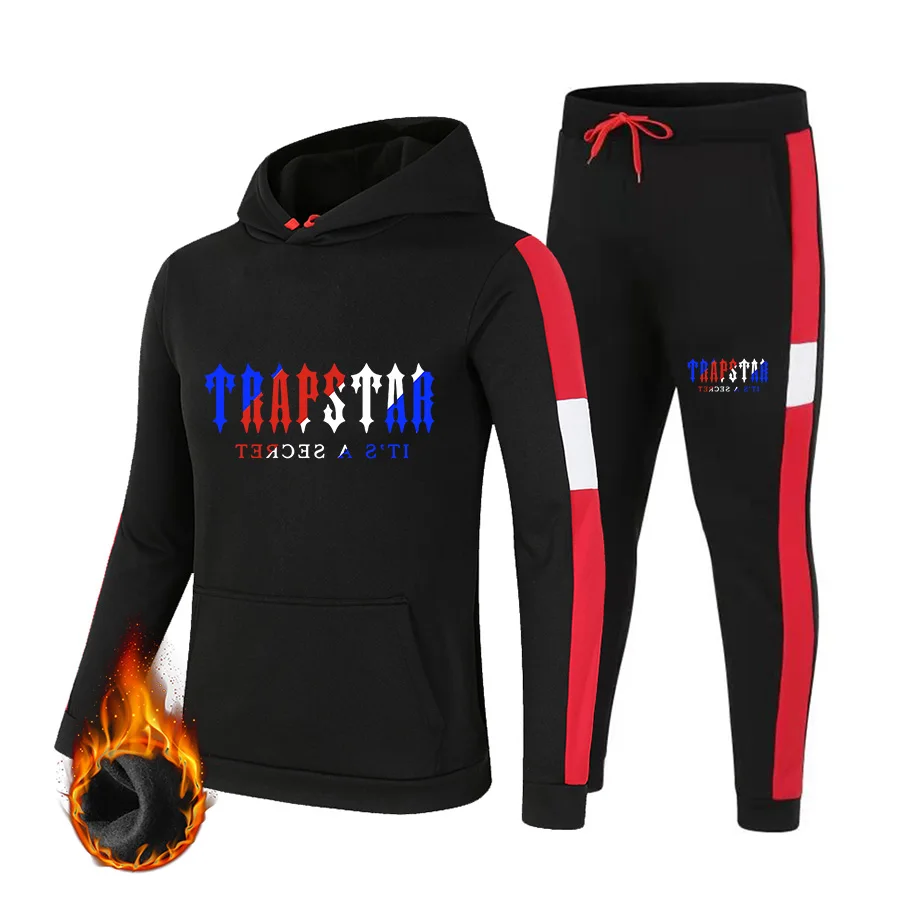 

Новинка, женский теплый комплект трапециевидной формы с капюшоном и брюками, комплект большого размера из искусственной кожи, осенне-зимни...